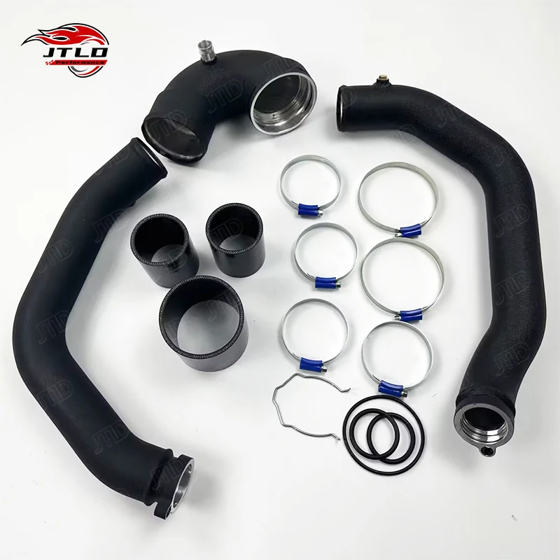 JTLD Aluminum Charging Tube Pipe New For BMW S55 F80 M3 / F82 F83 M4 Twin Turbo Intake System Charge Pipe Kit