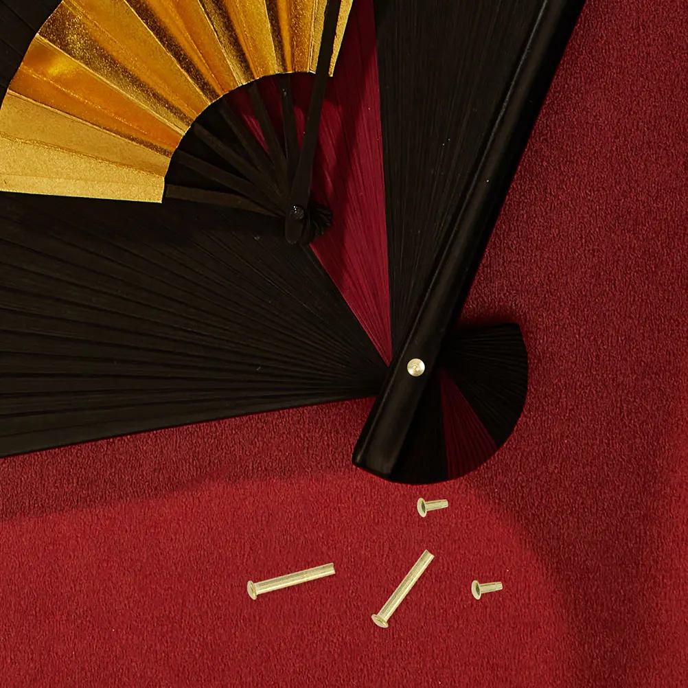 

12 Sets Folding Fan Replacement Hardware Kit Fan Repair Accessories Folding Fan Maintenance Hand Fan Fasteners Fan Rivet and Nut