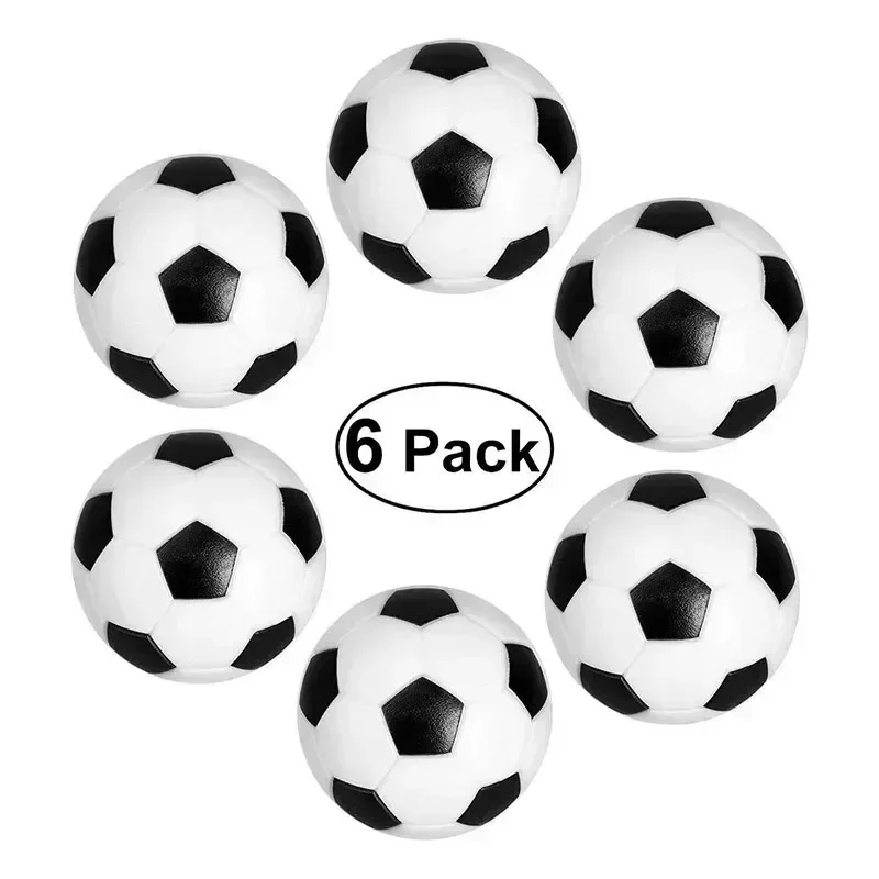 SPORTFUNSF 6 sztuk piłki stołowe 32mm 36mm Mini piłkarzykówka Kicker zapasowe piłka nożna gry w pomieszczeniach Fussball elastyczne pociągane zrelaksowane dzieci/dziecko