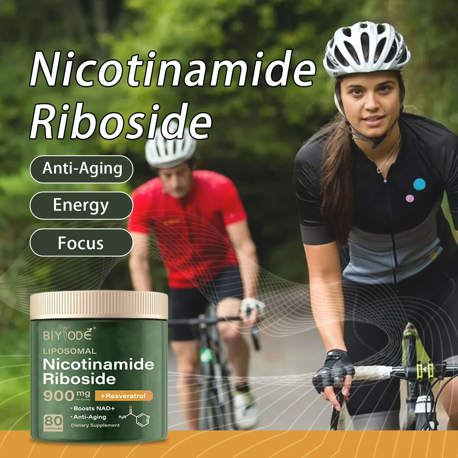 NAD+ Supplement Capsule - Liposomal Nicotinamide Riboside, Resveratrol, Quercetin  for Anti-Aging, Energy, Focus - 80pcs