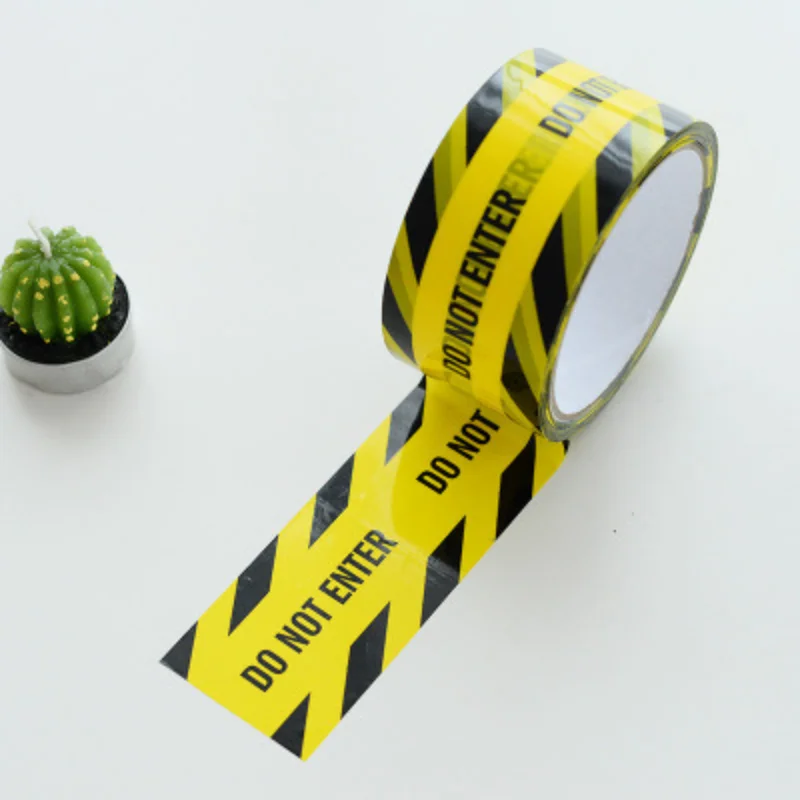 25M Yellow Warning Tape Sticker Birthday Decoration Construction Party Supply Hen Wedding Halloween DIY DEcoration Warning Tapes