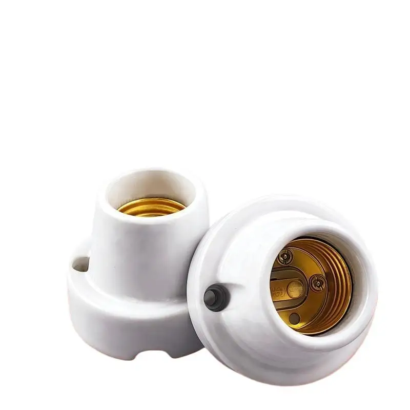 NEW 1Pc Lighting Fittings E27 Socket Screw Ceramic Waterproof Explosion-proof Lamp Holder Outdoor Engineering Modified Lamp Base