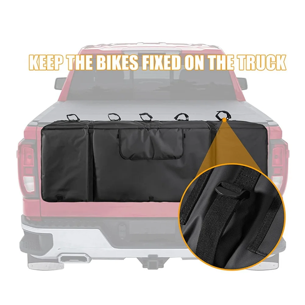 

AD10 Tailgate Pad for Mountain Bike with Bike Fixing Straps Truck Protection Tailgate Pad Carries Up to 5 Bikes