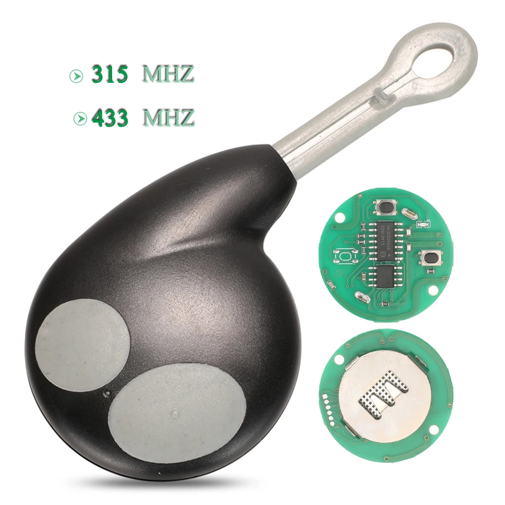 

jingyuqin 315/433MHZ 2-кнопочный ключ дистанционного управления для Toyota Cobra Alarm 1046/3193/7777/7928/8188, сменный смарт-ключ