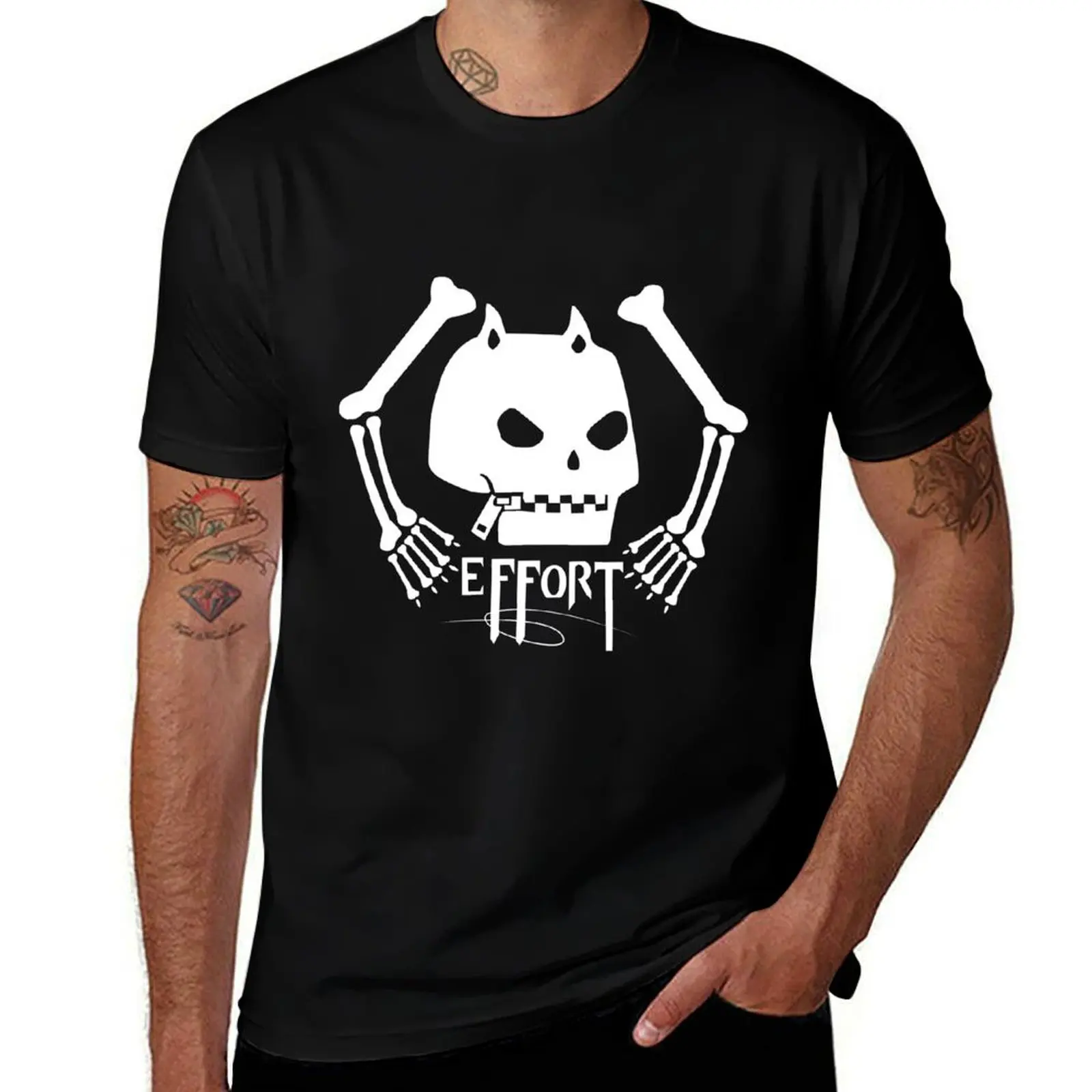 Effort Skull - Bang Dream T-Shirt Work Wear Lightweight Tee T-Shirt