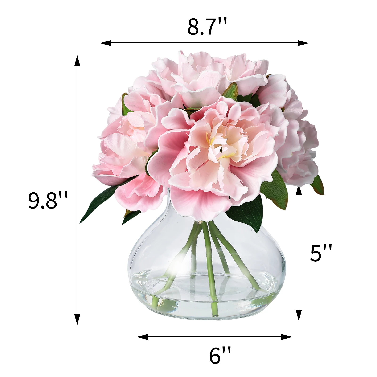 Realistic Silk Peony Artificia - Home Bathroom Glass review and price