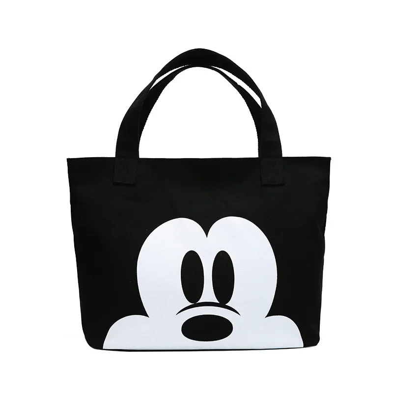 

Disney Cartoon Mickey Women's Handbag Student Fashion Canvas Shoulder Bag Donald Duck Large Capacity Shopping Bags for Girls