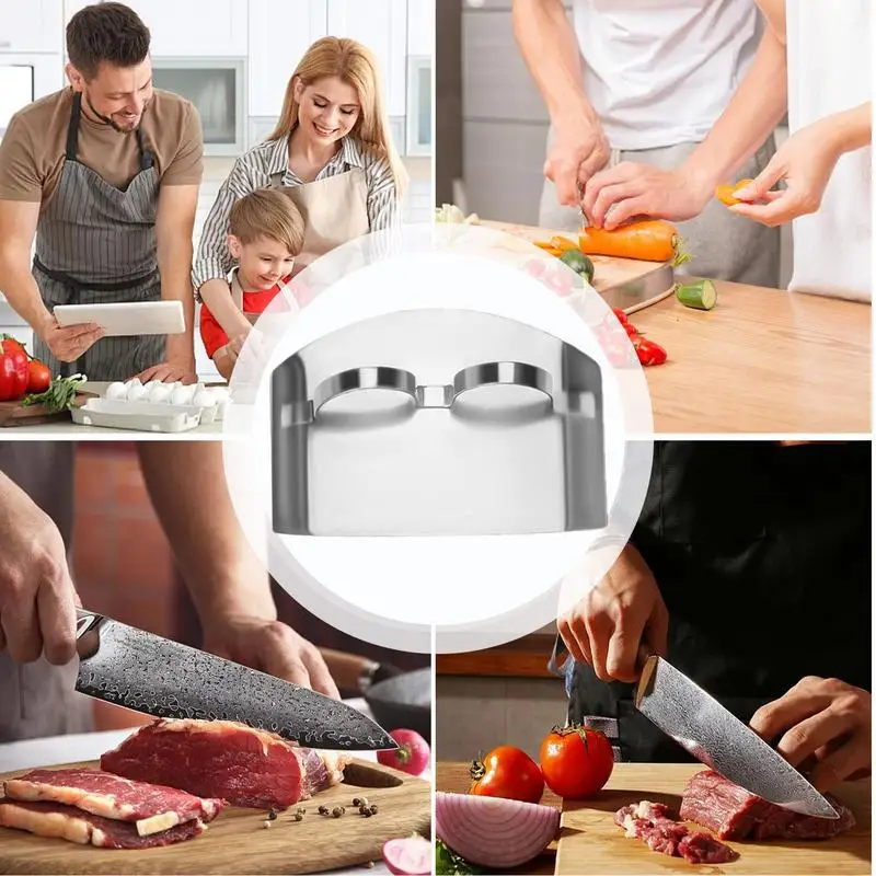 Stainless Steel Kitchen Tool Hand Finger Protector Knife Cut Slice Safe Vegetable Cutting Hand Guard finger knife kitchen gadget