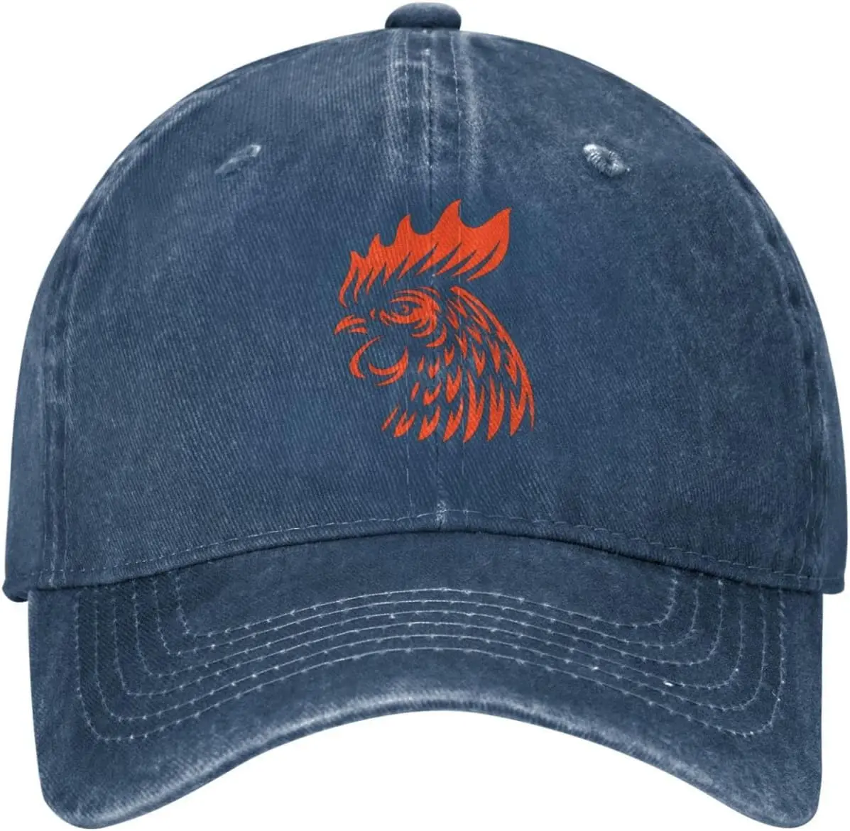 

Head Rooster Distressed Adjustable Washed Denim Mens Dad Trucker Hat Baseball Ball Cap for Men