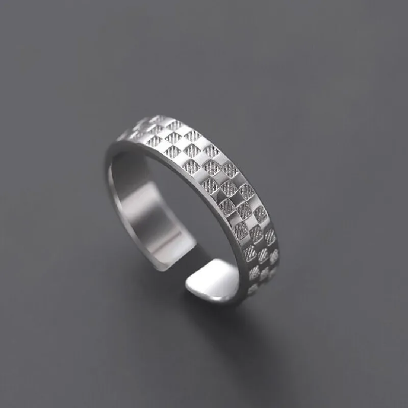 

925 Sterling Silver Lattice Open Adjustable Rings For Women Luxury Designer Fine jewelry Gift Female Offers