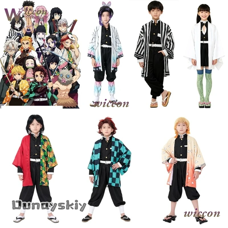 Capa de demonios de Anime Cosplay {Hemera}Kamado Tanjirou Tsuyuri Kanawo Agatsuma Zenitsu Tomioka Giyuu Kochou Shinobu niños adultos Cos
