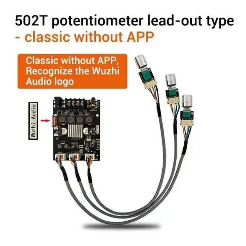 Audio Amplifier Board Module ZK 502T Pre Amplifier Board Stereo 50W*2 Sound Overheating Dual Channel Output Module