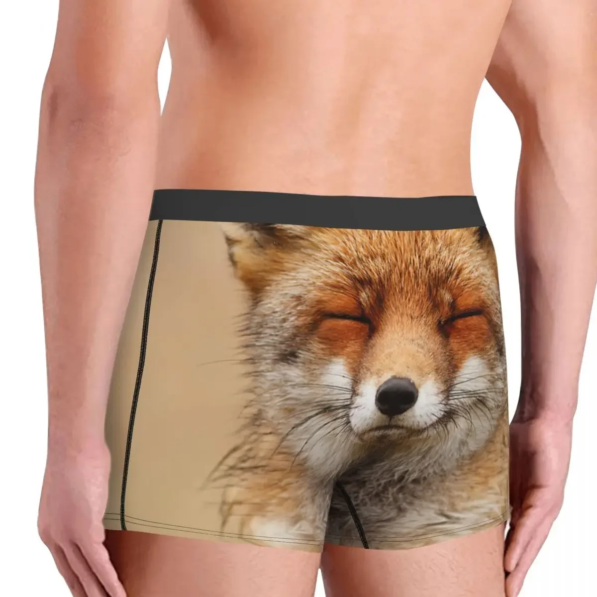 Zen Fox Red Fox Underpants Breathbale Panties Male Underwear Print Shorts Boxer Briefs