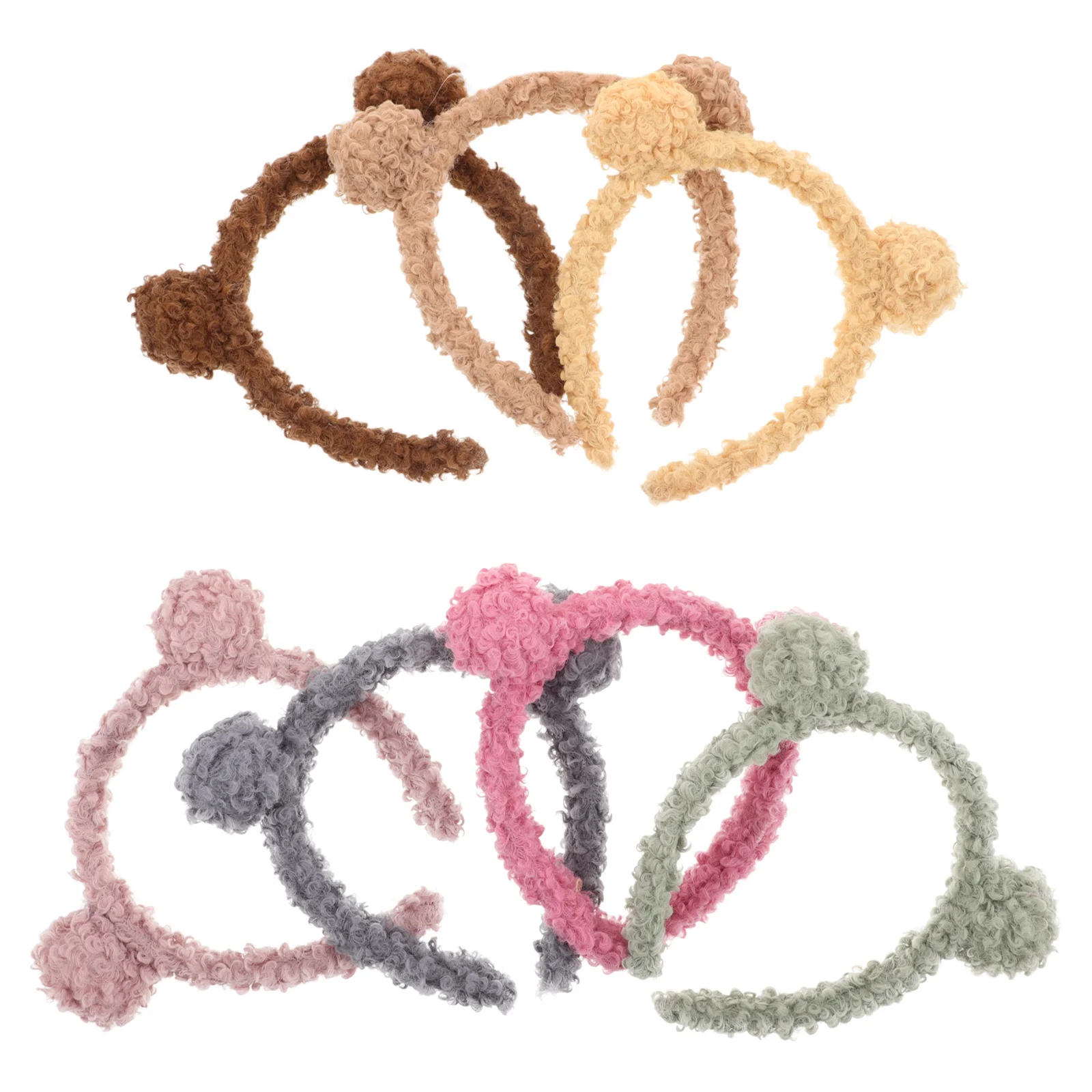 

7 Pcs Bear Headband Hair Accessory Headdress Girl Hoops Animal 1700X1500X400CM Girls Decor Adorable