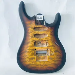 EB746 Yellow Quilted Maple Electric Guitar SSH Pickups Floyd Rose Guitar Body Unfinished for Replace and DIY