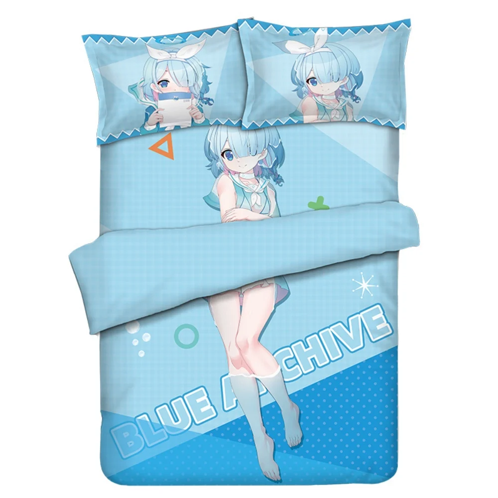 Blue Archive Alauna Home Anime Duvet Cover Bedsheet Bedding Set 4pcs