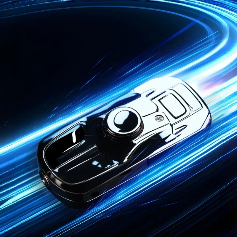 

Sports Car Shaped Windproof Lighter with Red Flame Inflatable Rotating Folding Gyroscope Fun Decompression Men's Utility