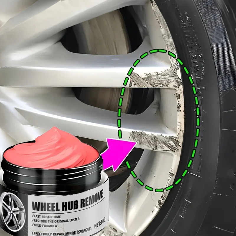 Hub Scraping and Refurbishing Paste, Universal Wheel Repair Kit, High-Quality Wheel Care Paste, Oxidation Paste, Seamless Alloy
