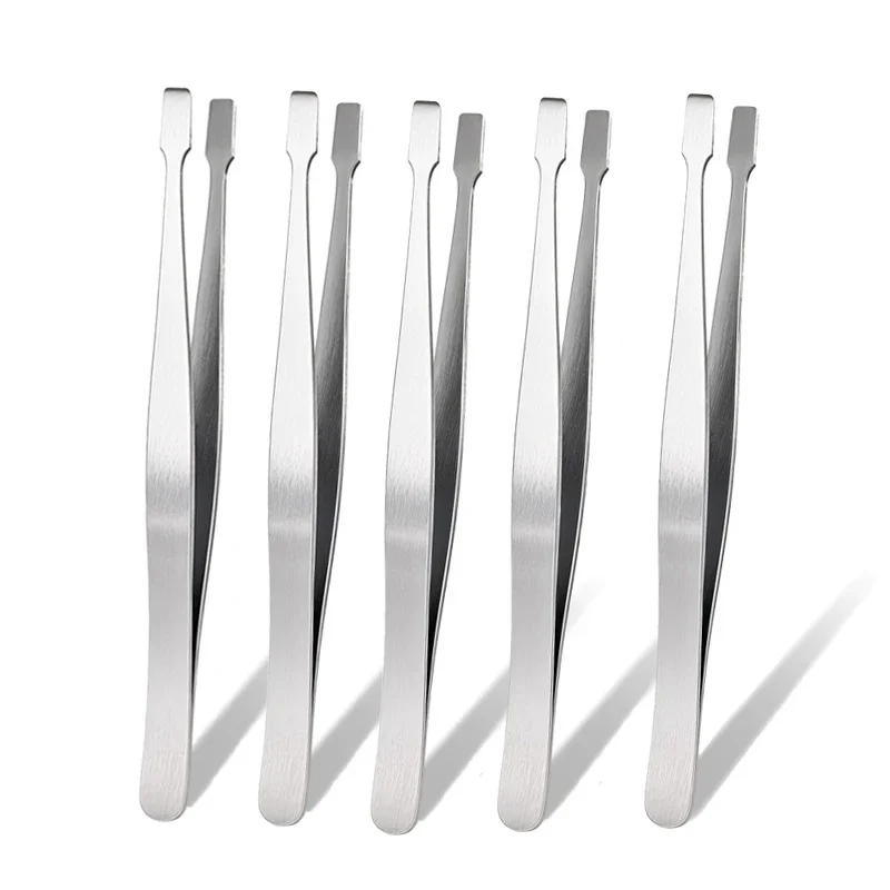 

5 PCS Precision Philatelic Tweezers Laboratory Tweezers Stainless Steel Stamp Tweezers for Stamp Document Photo Processing