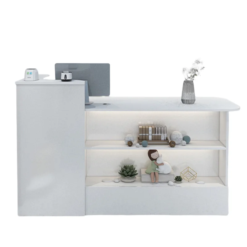 

Салон красоты, небольшая стойка регистрации, роскошная барная стойка для волос, современная простая касса, Escritorio De Recepcion, коммерческая мебель