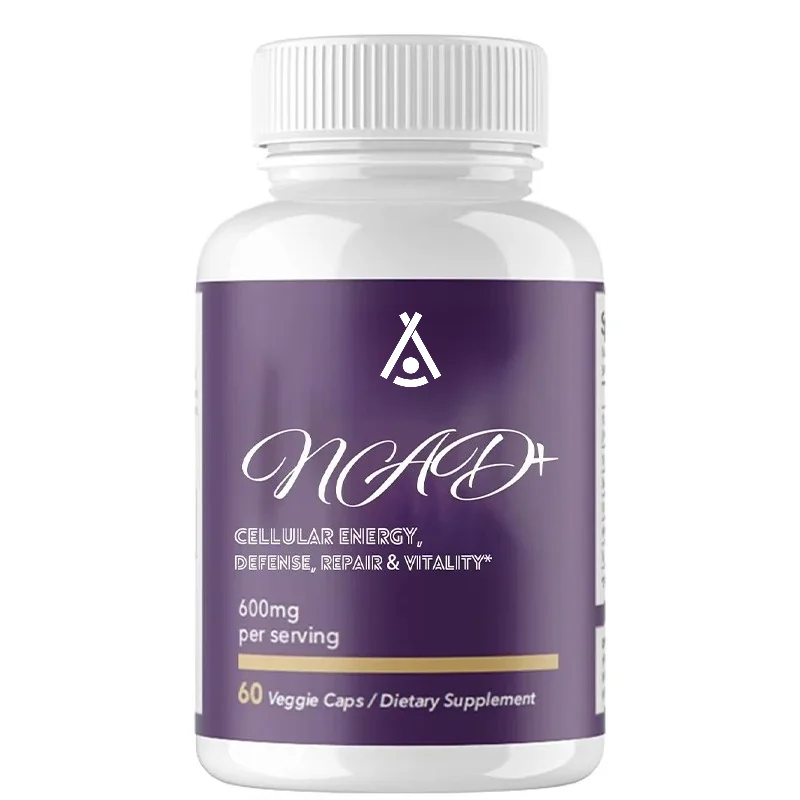 NAD+ 600mg， Containing Niacinamide and Curcumin, Supporting Cell Renewal and Healthy Aging, 60 Capsules