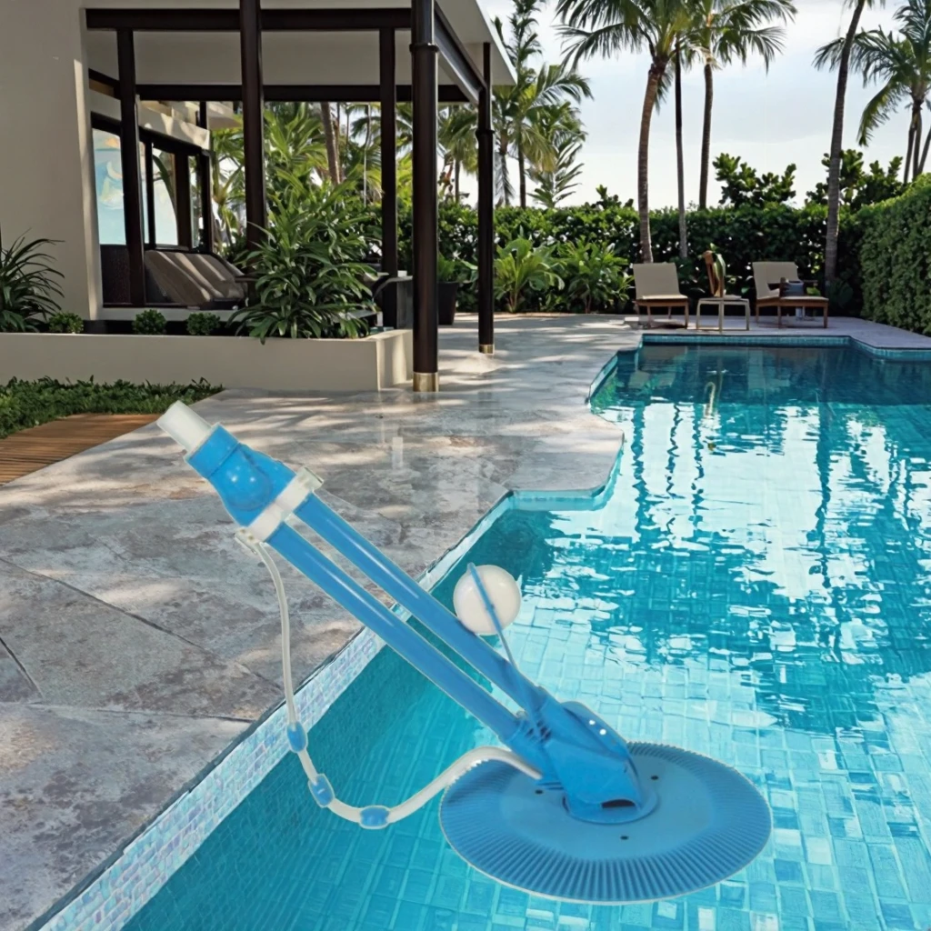 Automatic Pool Cleaner Vacuum Suction-Side Above Ground Pool Cleaner Blue/White