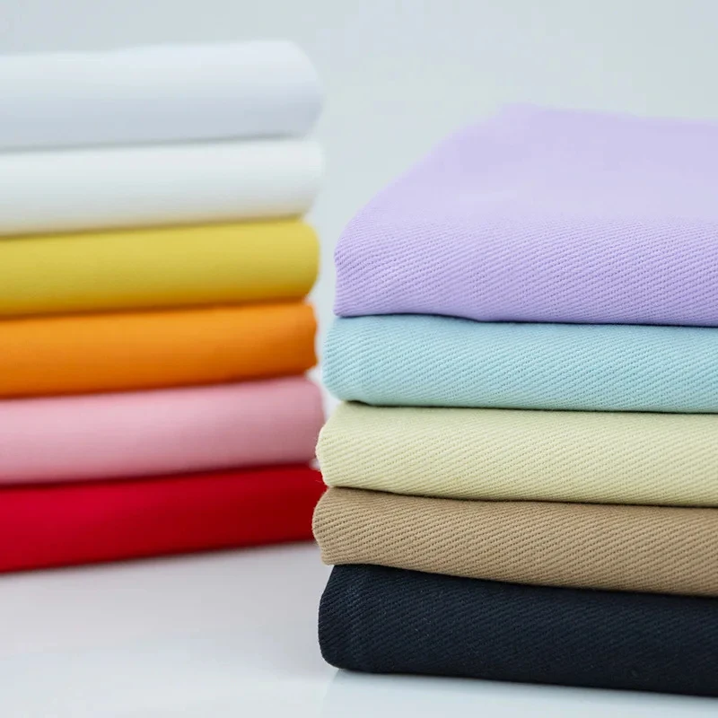 

0.5M/1M/2M/3M 100% Cotton Color Denim Fabric - Thick Twill for DIY Dresses & Clothing Sewing (by Meter)