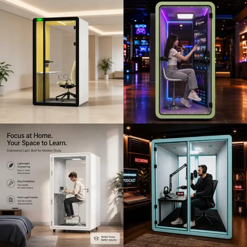 for Small Soundproof Room Modular In Room Home  Office Studio Equipment Portable Soundproof Office Cabin Phone