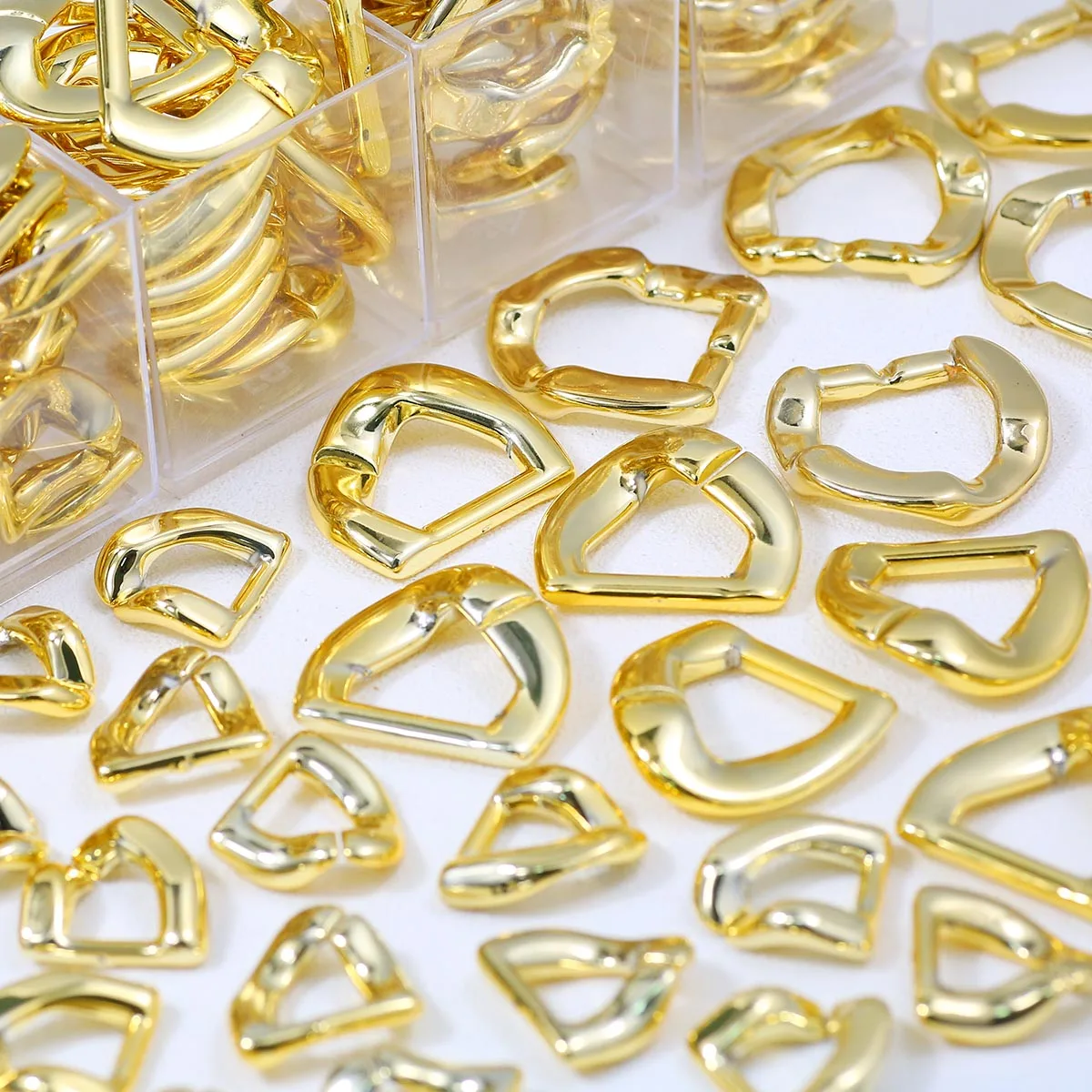 10pcs Acrylic D Shape Chain Handbag Purse Strap Belt Bag Backpack Dog Collar Chain Buckles DIY Accessories Multiple sizes