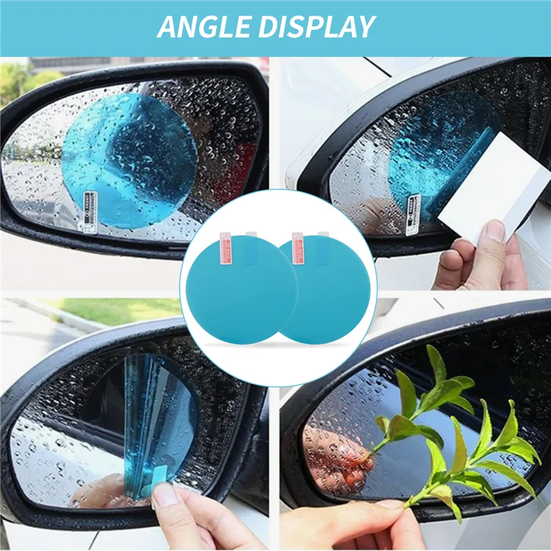 4 pezzi pellicola per specchietto retrovisore per auto pellicola antiriflesso per specchietto laterale per auto pellicola nano anti-fog pioggia protezione membrana impermeabile retrovisore per auto