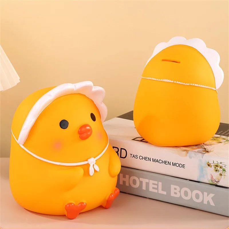 Pato bonito esmaltado Coin Bank, Jar Poupança Grande Capacidade, Ornamento Desktop