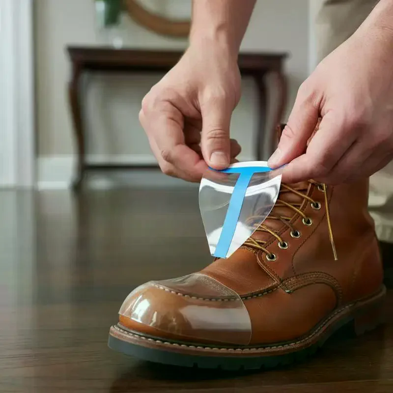 30/90 Stück Schuhspitzen-Regenschutzfolien Transparente Schuhspitzen-Fleckenentferner Verschleißfeste Schmutzresistente Wasserdichte Schuhaufkleber