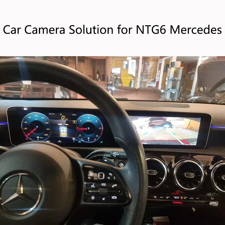 AZTON Car Reverse Camera Solution for -MBUX NTG6 Class A B Citan CLA GLB GLC V Sprinter 2019 2020 2024
