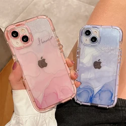 Funda de teléfono a prueba de golpes para iPhone, carcasa trasera de silicona suave y transparente para modelos 14, 11, 12, 13, 15 Pro, XS, Max, X, XR