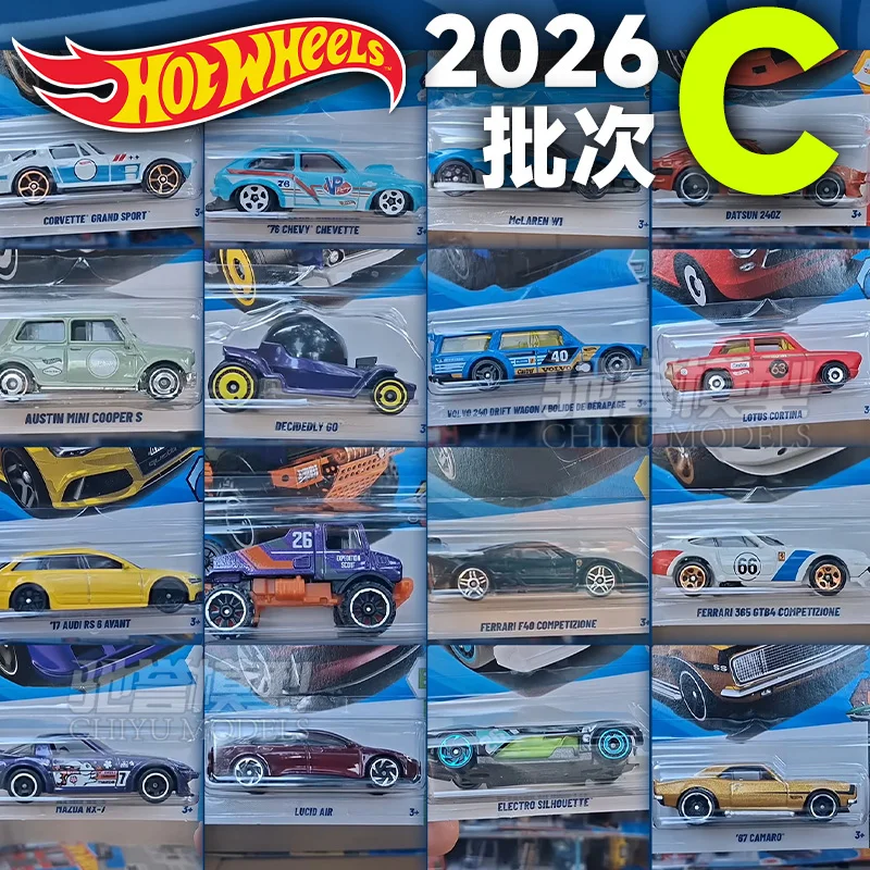 Mattel 2026 Hot Wheels C Case Mainline Series 1/64 Ferrari Mclaren F1 coche de carreras Audi Bmw coche en miniatura de aleación vehículo fundido a presión