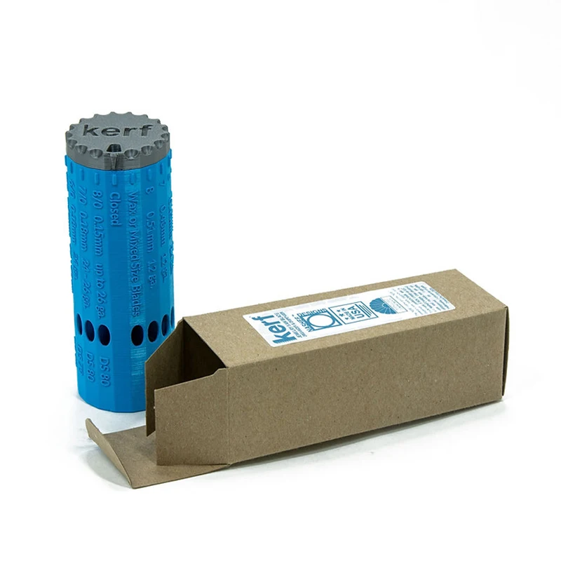 

KERF Jeweler's Saw Blade Organizer Dispensor Blue 16 Compartments 8/0-8 Size Sawbaldes Storage Case