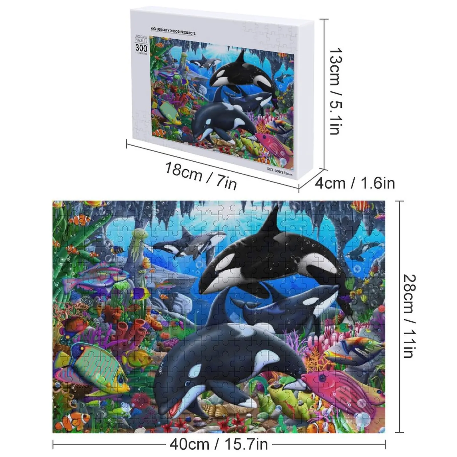 Magnífico caverna submarina quebra-cabeça imagem personalizada personalizado presente da criança madeiras para adultos quebra-cabeça