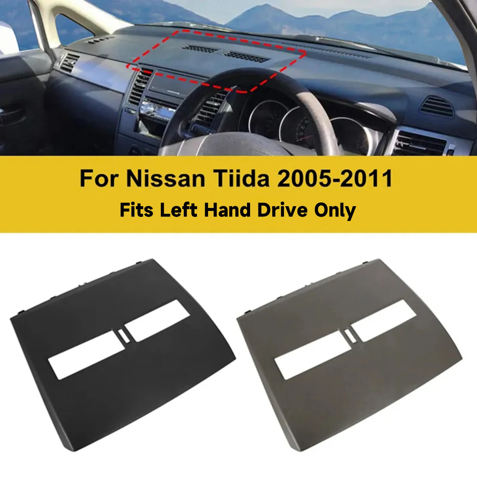 Car Air Vents for Nissan Tiida 2005-2010 Instrument Panel A/C Vents Plate Panel Air Conditioning Vents Cover for Tiida 68414-ED