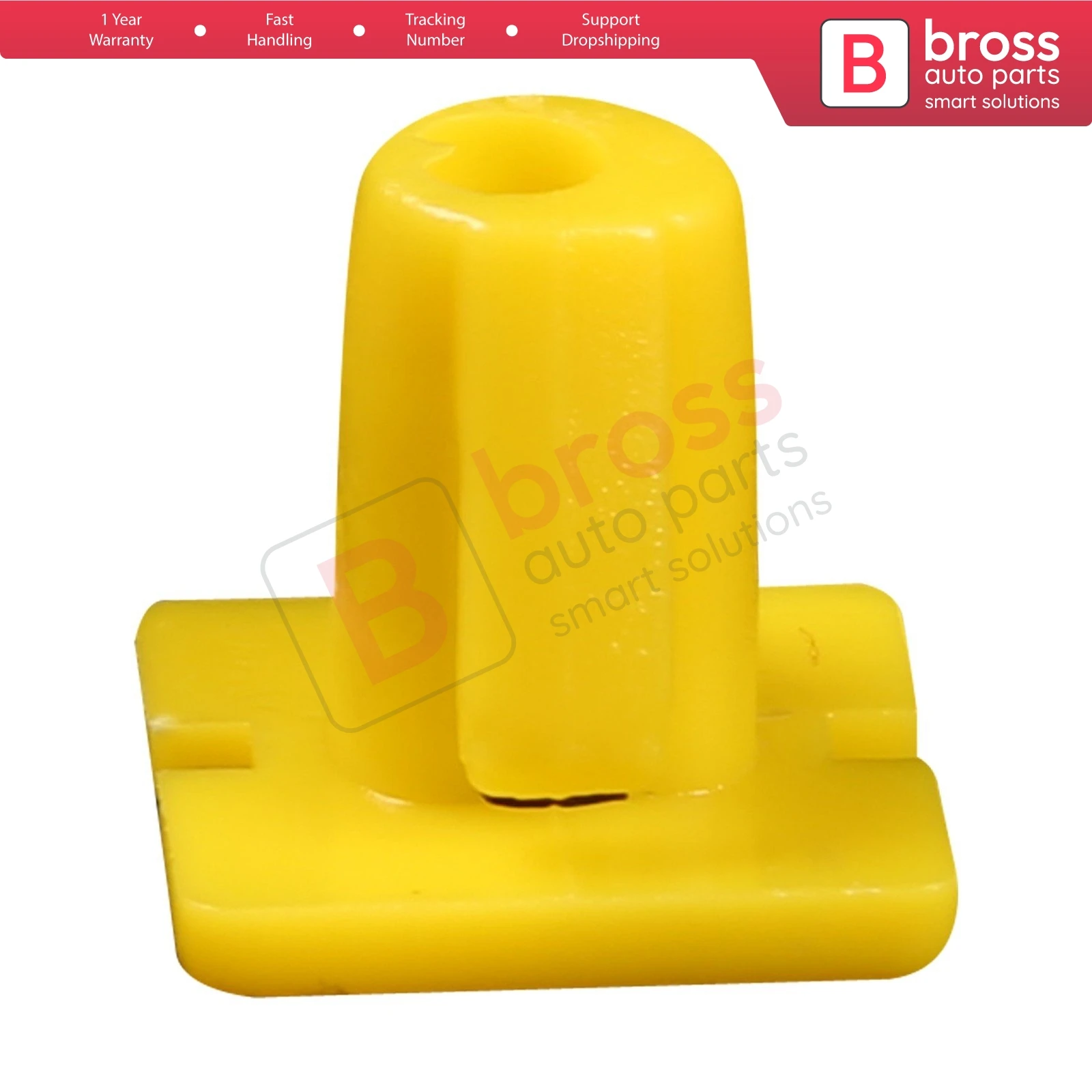 

Bross Auto Parts BCF86 10 Pieces Body Side Moulding Clip, Yellow for 87756-34500 Hyundai