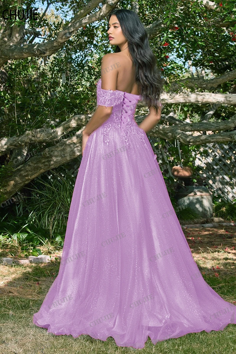 Elegant Burgundy Woman Prom Dress For Party Dresses Appliques Off Shoulder Women Evening Dresses For Wedding Quest Party 
