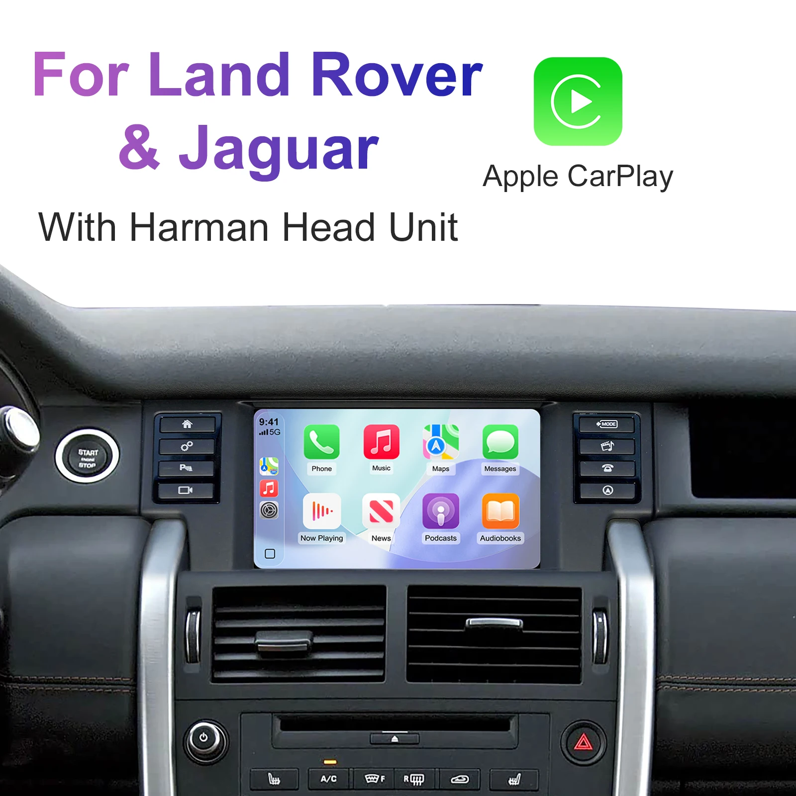 Ezonetronics Wireless CarPlay Android Auto Retrofit Kit for Land Rover Jaguar Range Rover Evoque Discovery XE XFL F-Type