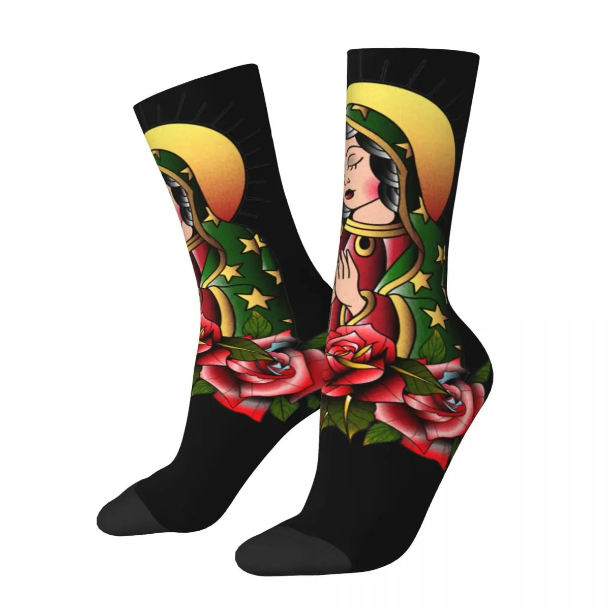 Unisex Our Lady Of Guadalupe Socks Comfortable Casual Art Socks Harajuku Merch Middle TubeStockings Amazing Gift