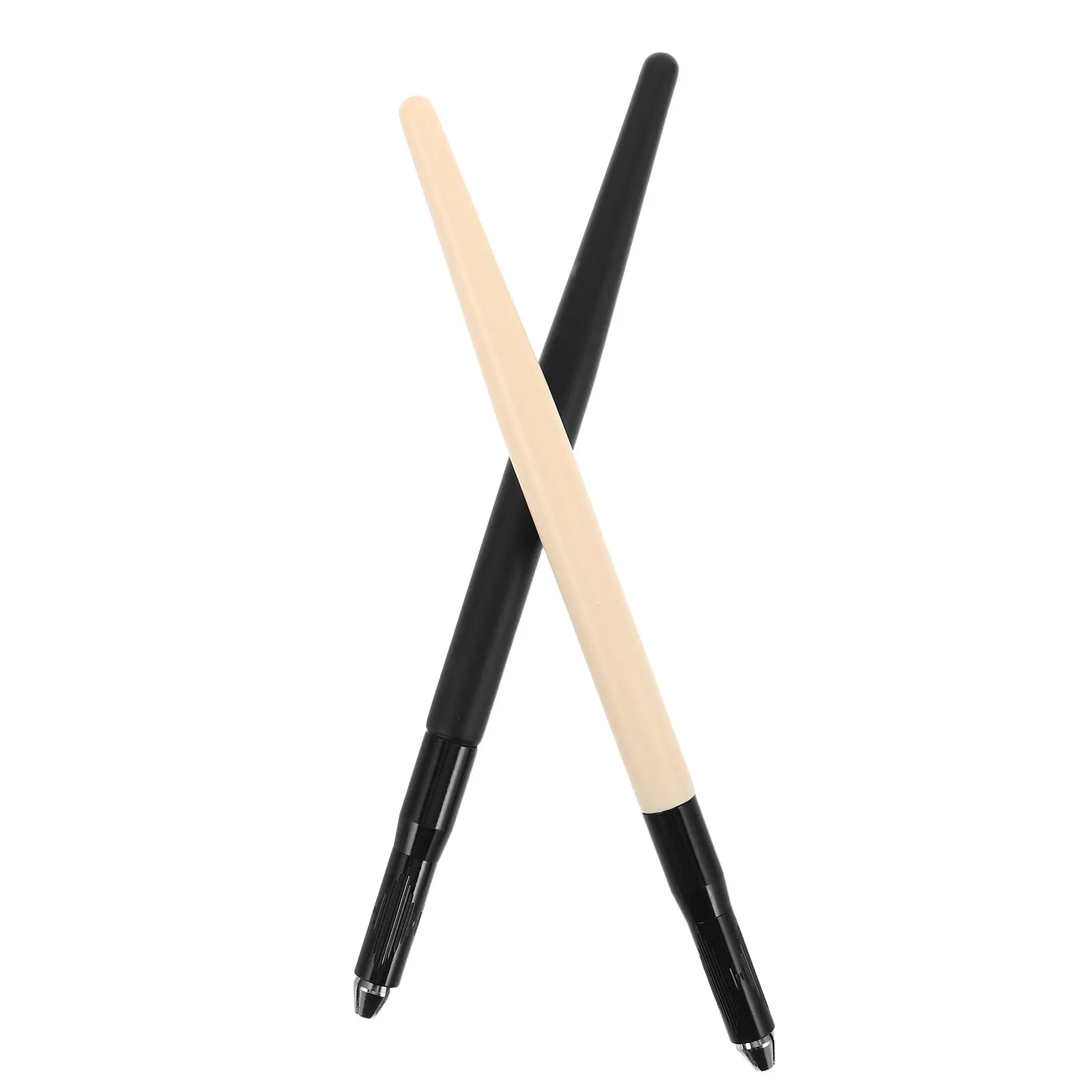 

2Pcs Eyebrow Microblading Pen Manual Tool Metal Wood Construction Precise Application Artistic Design Brow Lip Artwork