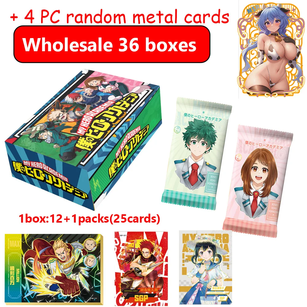 2024 Cardjoy My Hero Academia Cards 25pcs Japanese Anime Booster Box Goddess Story Cards Tcg Toys And Hobbies Gift