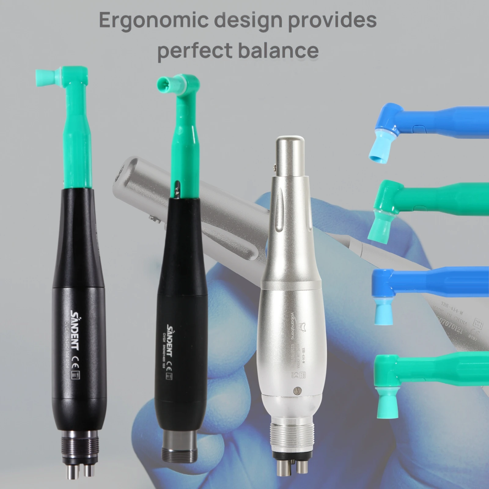 360° Swivel Dental 4:1 Hygiene Prophy Handpiece 2/4Hole Straight Cone Air Motor Nosecone Turbine/Prophy Angles ﻿