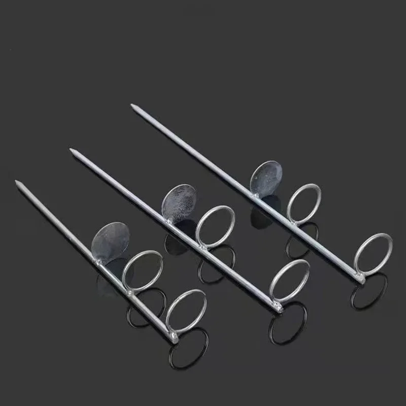 3PCS Double Circle Rod Holder Thickened Ground Insert 30/40/50cm Easy Setup for Outdoor Lake River Fishing
