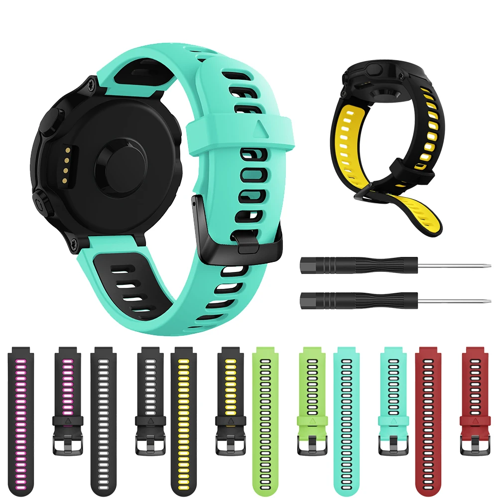Silicone Strap For Garmin Forerunner 735XT Sport Wristbands Bracelet For Garmin Forerunner 230 235 220 620 630 Band Accessories