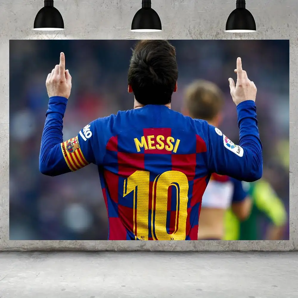 F-Football M-Messi الديكور خلفية غرفة الطرف الديكور خلفية القماش الأطفال عيد ميلاد راية التصوير الدعائم #5