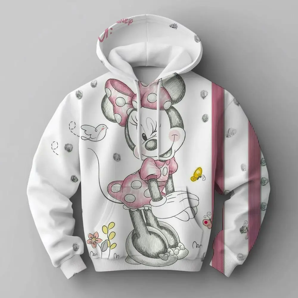 

Новая женская толстовка 2026 года, свободная куртка с капюшоном и принтом Микки Мауса Disney, корейская модная толстовка с надписями, осень/зима