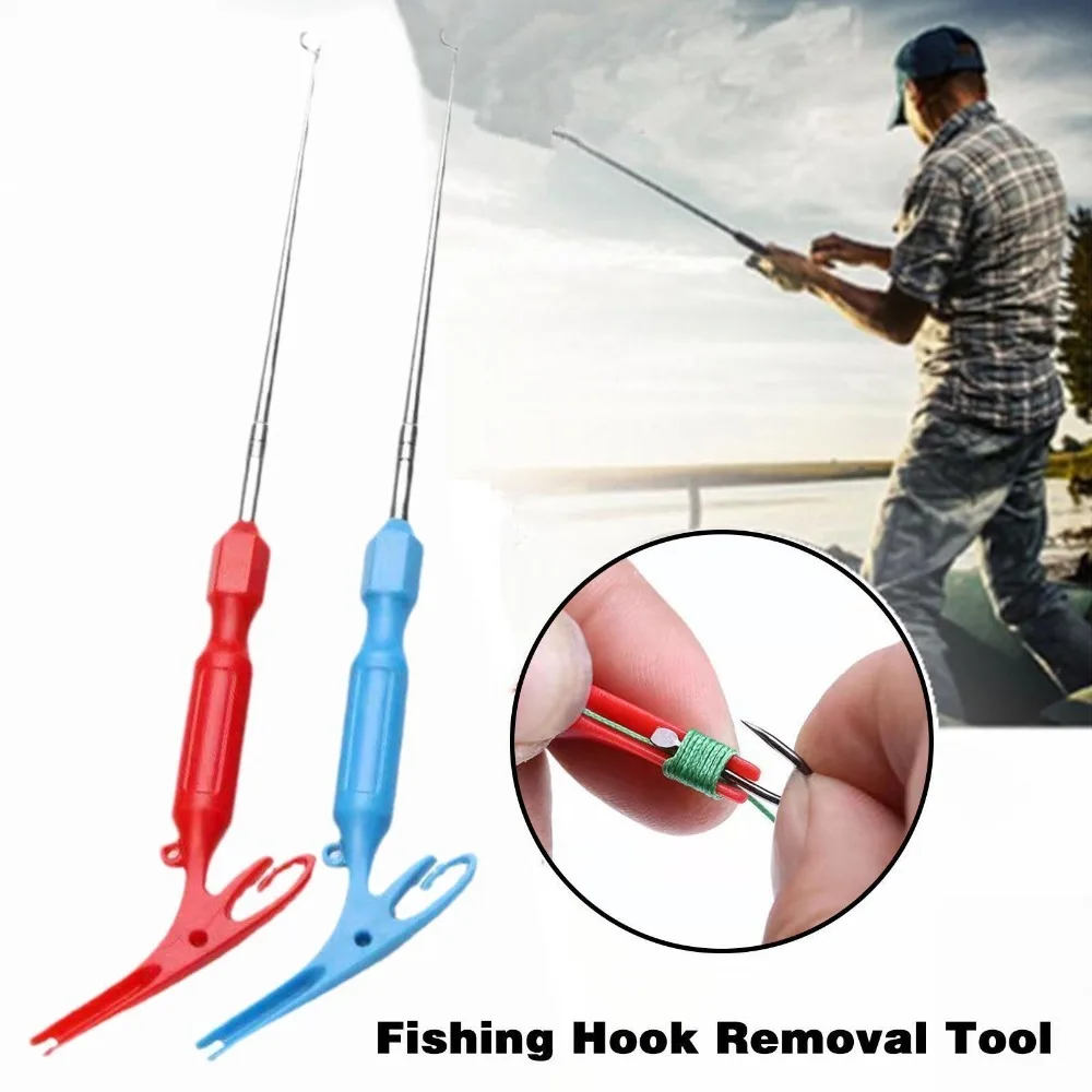 

New 3 in 1 Fishing Hook Removal Tying Tools Security Extractor Detacher Quick Knot Fly Nail Knot Tackle Disgorger Steel